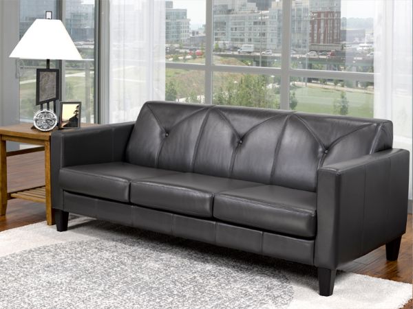 Metropolitan 300 -  Living Room Brown Leather Sofa by LeatherCraft Furniture - Manufacturer of Top Grain Leather Sofa based in Toronto, Canada having dealer in Brampton, Vaughan, Pickering, Mississauga, Oakville, Scarborough, Kingston, Sudbury, Quebec and Other provinces of Canada